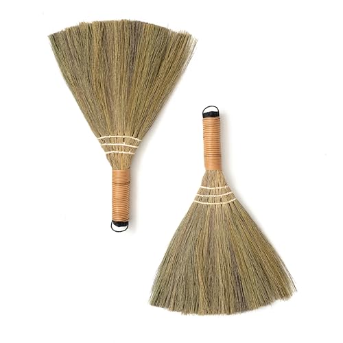 TTS For Home Set of 2 Brooms for Kid 12.6 inch- Vietnamese Natural Straw Soft Broom - Small Broom