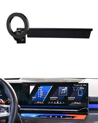 PZK Car Phone Mount for BMW X5 X6 2024 2025 2026 & BMW X7 2023-2026 Accessories Custom 14.9-inch Screen 360° Rotation Compatible with MagSafe Car Phone Holder with Storage Box Not Affect Air Vent
