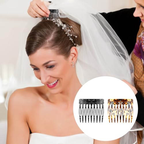 AOZUO 6 peças de pente de cabelo francês para mulheres, pentes laterais de cabelo, pentes de cabelo