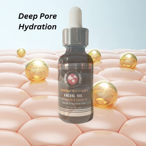 Midori Family Rosehip Biotensify Facial Oil With Pure Calendula And Pomegranate - Moisturizing, Regenerating And Helps Reduce Fine Lines- 1Oz #TOP4
