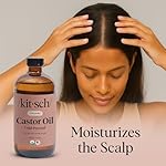 Kitsch Organic Castor Oil for Hair Growth - 100% Pure Castor Oil, Organic Cold Pressed Unrefined Glass Bottle for Face, Skin, Lashes, Brows, Scalp, Nails & Belly Button - Hexane Free, USDA - 16 oz - Image 5