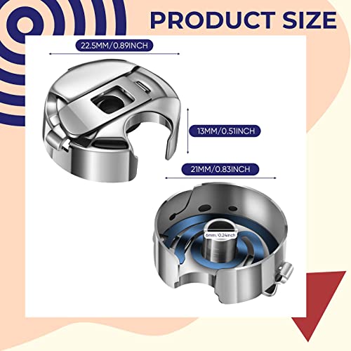 Leifide 4 Pieces Stainless Steel Bobbin Case Compatible With Juki Ddl-5550 Ddl-8100 Ddl-8300 Ddl-8500 Ddl-8700 Single Needle Sewing Machine For Front Loading #TOP1