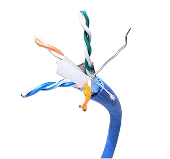 Micro Connectors 250 Feet CAT 6A Solid STP Bulk Ethernet Cable Blue