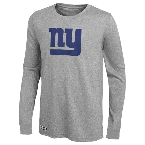 Outerstuff NFL Men's Primary Stadium Logo Long Sleeve Tee, New York Giants, Large Team Color