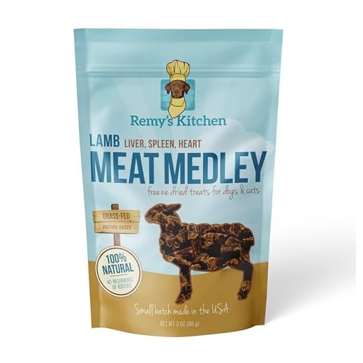 Remy’s Kitchen Lamb Meat Medley Freeze Dried Dog Treats USA Sourced and Small Batch Made - Human-Grade, All Natural Dog Treats Without Artificial Preservatives, Grain Free - 3 oz