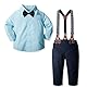 Yilaku Baby Jungen Kleidung Kleikind Anzug Hosen Hemd Strampler Hochzeit Taufanzug Festlich Bekleidungssets für Kleikind Kinder,Himmelblau,110