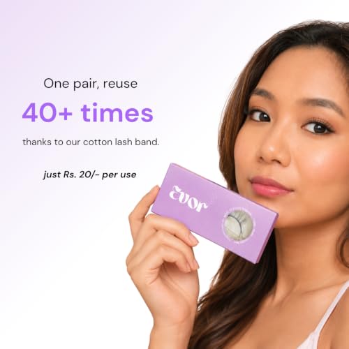 Image of EVOR Magnetic Eyelashes (Date Night & What The Fluff) Combo with Free Magnetic Eyeliner | Reusable Lightweight Lash Set for Natural Eye Makeup | Easy-to-Apply Magnetic Lash Kit for Women | 2 Pair
