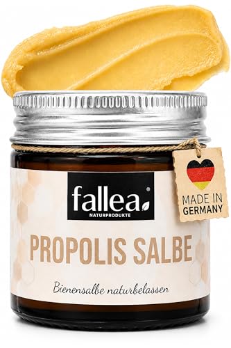 fallea Propolis Salbe hochdosiert bei Akne Neurodermitis | Creme gegen Juckreiz - Wund und Heilsalbe Ekzem Creme aus 100% natürlichen Rohstoffen | Bienensalbe Propolis Balsam 30 ml