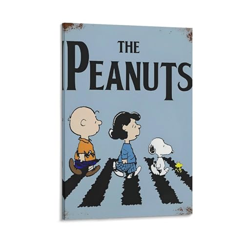 スヌーピー 壁飾り レトロアートポスター タペストリー クール ポスター 壁アート キャンバス 印刷 アートパネル オフィス装飾 ぶら下がる 版画 ギフト20x30cm