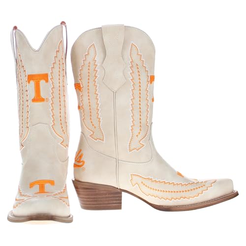 Vaccari Women's Mimi Premium PU Leather NCAA Athletics Embroidery Cowboy Boots2