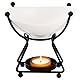 WD&CD Metal Ceramic Candle Aroma Burner Oil Burner Home Decoration Iron Aromatherapy Lamp Candle Löffel Aroma Diffuser Schwarz 08