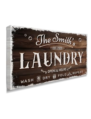 IPIC - Personalized Laundry Room Sign, Custom Canvas Wall Art