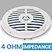Pyle 5.25 Inch Dual Marine Speakers - 2 Way Waterproof and Weather Resistant Outdoor Audio Stereo Sound System with 100 Watt Power, Polypropylene Cone and Cloth Surround - 1 Pair - PLMR57W (White)