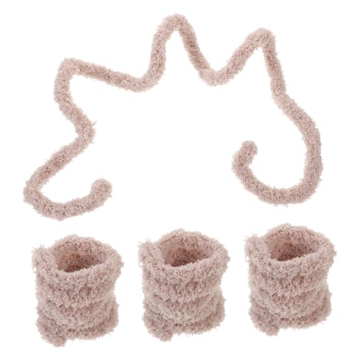 Abaodam 4pcs Fluffy Chenille Stems Craft Twisting Sticks for Safe DIY Accessory for Imagination Creativity Arts Crafts Bright Colors for Fun Projects
