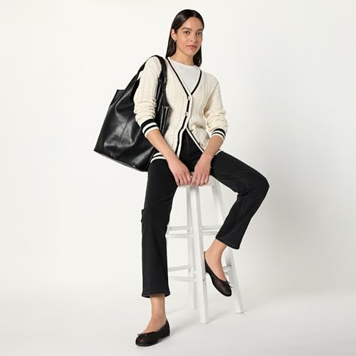 Image of The Drop Womens Kyma Open Stitch Preppy Cardigan
