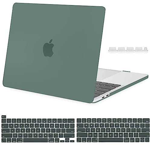 Midkart Matte Hard Shell Plastic Case Cover Compatible with MacBook Pro 13 Inch (Model M1 A2338 / A2289 / A2251 / A1706 / A1708 / A2159 / A1989, Release 2020 - 2016), Midnight Green