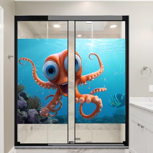Vinilo Decorativo de Ventana con Pulpo Divertido 2 piezas miniatura 6