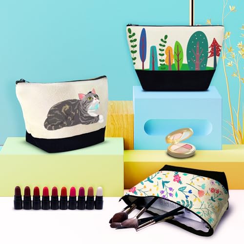 Beclumas WY- DIY BAGS 10 Pack 9"X 5.5 Inch Sublimation Blanks Cosmetic Bags,Pencil Bag, Bulk Multi-Purpose Diy Heat Transfer Makeup Bags thumb #5