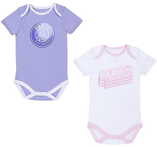 PSG 2 x Body bébé Fille Collection Officielle Paris Saint Germain - 6 Mois