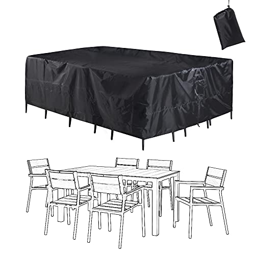 Alster Patio Table Covers Waterproof For 4-6 Seat, Outdoor Furniture Covers(90" L X 63" W X 30" H), Rain Snow Dust Wind-Proof #TOP25