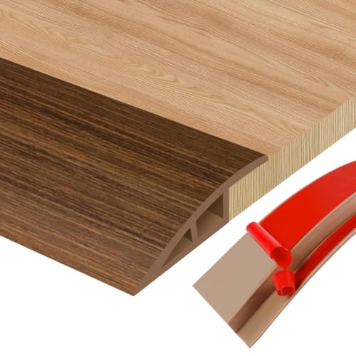 Image of Floor Transition Strip Door Threshold 79 inch Floor Transition Reducer Trim on The Edges Threshold Strip Self Adhesive Suitable for Doorways, Tiles, Carpet