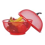 Fruit Basket for Kitchen Countertop Metal Wire Fruit Bowl Vegetables Storage Holder with Lid for Hom