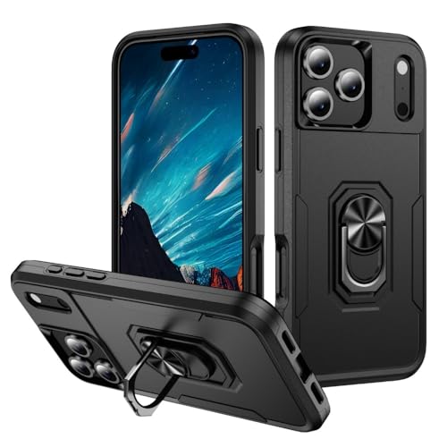 Coque antichoc iPhone 12 Pro noire avec support rigide anti-rayures