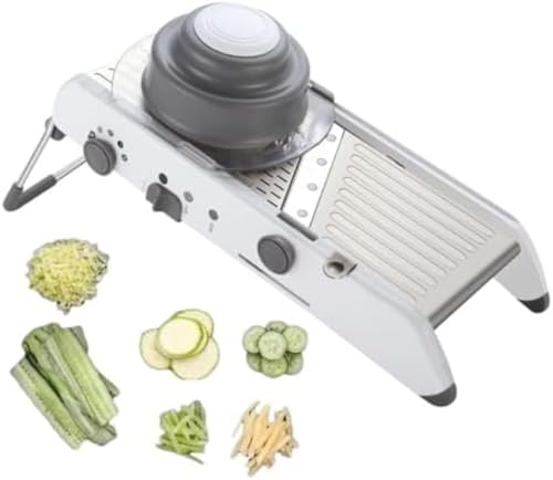 GEBYUI 多機能野菜スライサー|厚さ調整可能 キャベツ/大根/玉ねぎ対応|おろし器付き 家庭用調理器具|レモン/キュウリ/ジャガイモ/ニンジン切り?