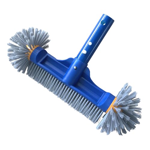 Depurador de piscinas: cerdas resistentes de nailon ABS con marco de metal, limpieza suave pero eficiente | Cepillo ideal para revestimientos de azulejos de spa, eliminación de algas, mantenimiento de
