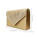 Groupcow New Ladies Evening Handbags Bridal Wedding Bag Handbag (Gold)