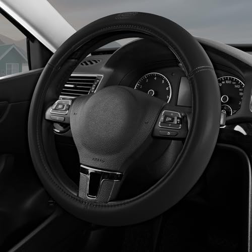 Skechers Memory Foam Steering Wheel Cover,Grade Protein Leather S...