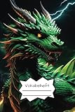  Vokabelheft Drache mit 100 Seiten, 2 Spalten, im praktisches A5 Format