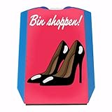 Bin Shoppen Parkscheibe mit High Heels-Motiv und 2 Einkaufswagenchips witzige Parkscheibe für Shopping Queens mit deinem liebsten Accessoire StVO-Konform