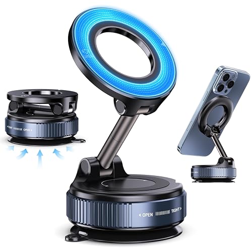 Telvesse 2026 Vakuum-Magnet Handyhalterung mit starker Saugkraft, klappbar & 360° verstellbar – Magnet Handyhalter für A...