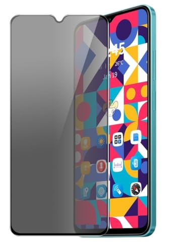 Image of for OnePlus 7T, Realme X2 Pro Edge to Edge Anti Spy Privacy Tempered Glass with Easy Installation Kit | Black (Pack of 1)