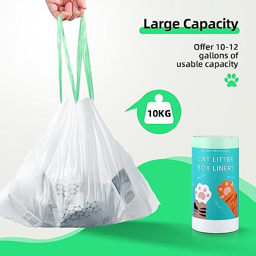 image for KropBom 45 Count Waste Drawer Liners Bags Compatible with Litter Box R