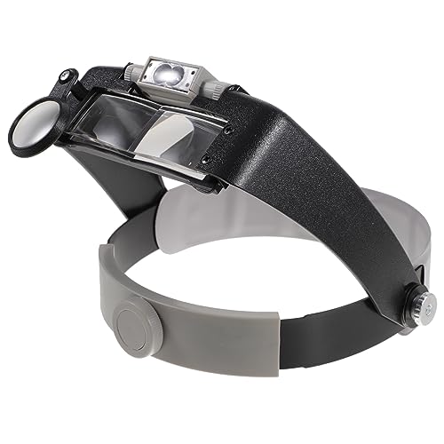 Beaupretty 1Set LED Magnifier with Headband for Maintenance Durable Lens for Viewing for Cross Stitch Reading and Repairs