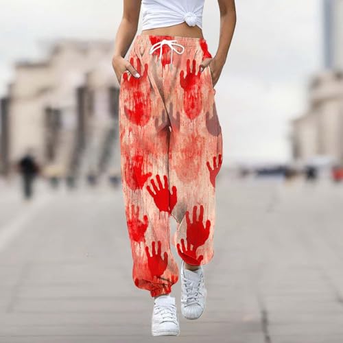 Pantalones deportivos altos elásticos con cordón para invierno 3