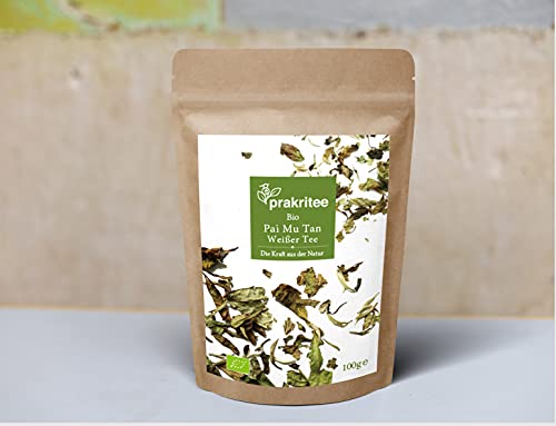 BIO Pai Mu Tan Weißer Tee 100g Weißer lose Tee Mild, Blumig, Fein und Aromatisch Nachhaltig und biologisch angebaut Hand gepflückt ORGANIC Pai Mu Tan white Tea DE-ÖKO-044