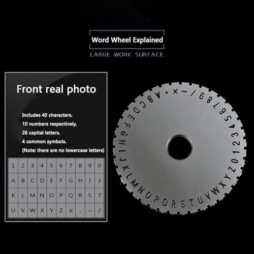 Metal Stamping Machine per goffratura e goffratura, 135 mm x 200 mm piano di lavoro, ruota di tipo sostituibile per artigianato e personalizzazione