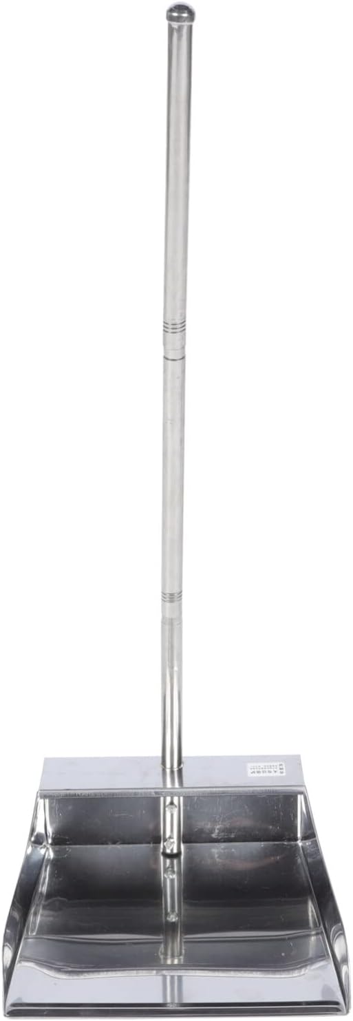STOBOK Dust Pans with Handle Stainless Steel Dustpan