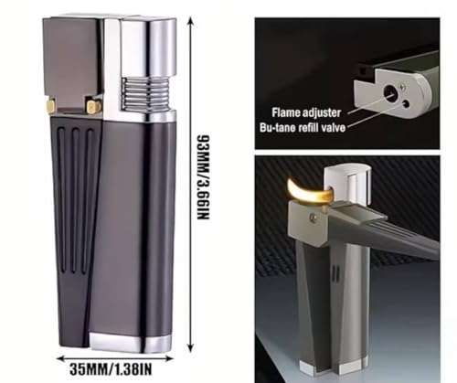 Encendedor portátil recargable de gas butano con llama suave miniatura 3