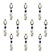 10 pieces 3D raised flower Glass Vial Pendant necklace pendant , wish bottle charms glass locket (blue rose)