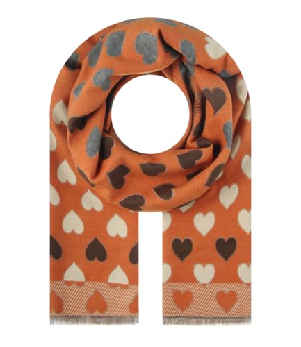 Majea Damenschal Winterschal Strickschal Damen Schal (880044) (orange 10)