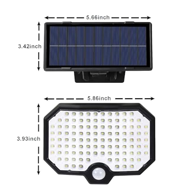 Solar Lights Outdoor Waterproof Motion Sensor Outdoor Lights with 16.5ft Cable,120¡«Wide Angle Dusk to Dawn Solar Security Split Flood Lights for Yard Garage Porch Shed Barn,LED 6500K,1 Pack