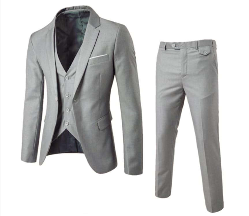 Jungen Kostüm 3-teilig Klassisch Slim Fit Hochzeitsanzug Tuxedo Jacke Hose...