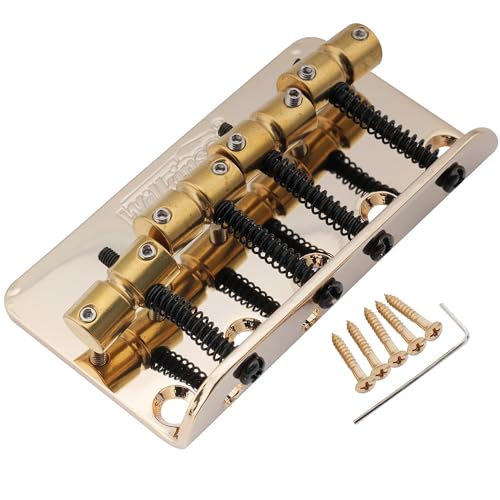 プレシジョンベースタイプ　3TS ゴールドパーツ Amazon | Wilkinson WBBC ブラスサドル ベースブリッジ4弦プレシジョン
