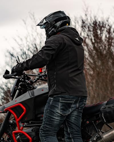 IRON JIA'S Motorradjacke Herren alle Jahreszeiten CE-geeignet,Motorrad jacke Winter mit CE-Schulterpolster und Ellbogenpolster, herausnehmbares Futter zum Schutz vor Kälte und Wind XL