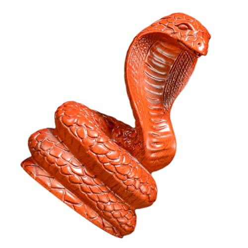Statue de serpent en bois sculpté à la main pour décoration d'artisanat d'art unique