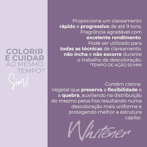 Descolorante WHITENER Platine Blond - (Pó Lilás) - Sachet, Whitener